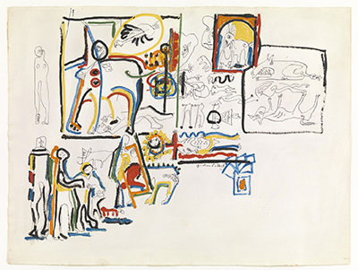 Untitled (Animals and Figures) Jackson Pollock